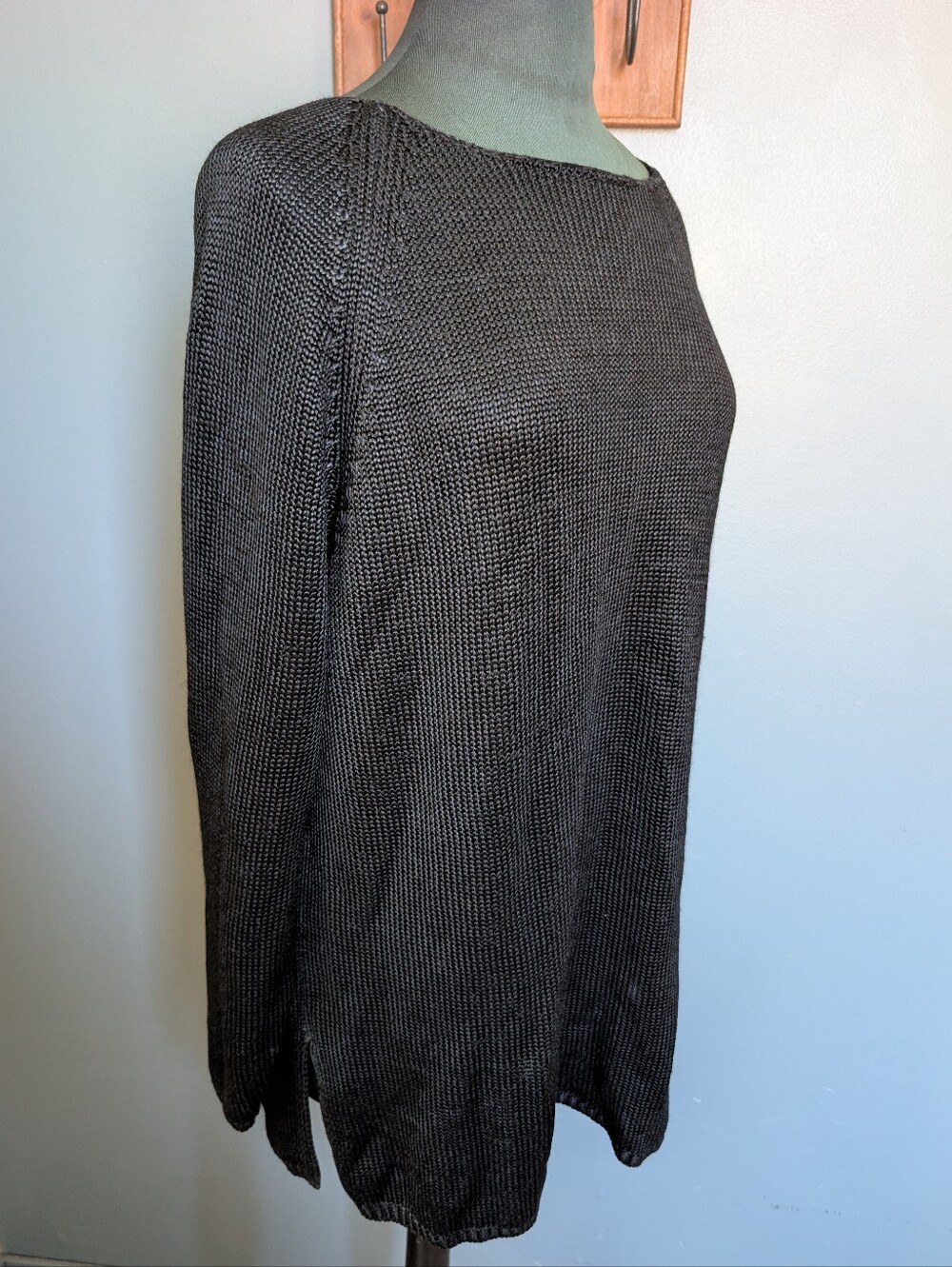 The Limited Black Women's Knit Tunic Sweater